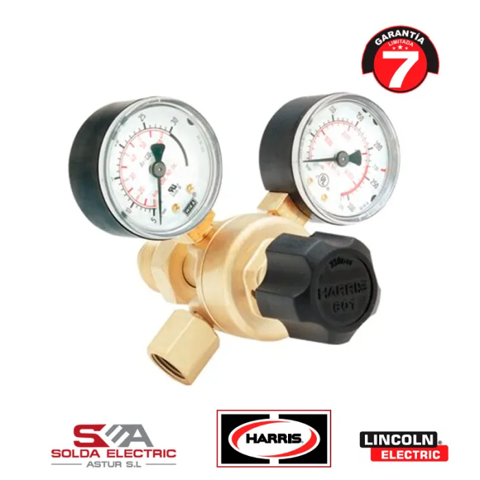 Regulador de presión de gas acetileno de la compañía Harris