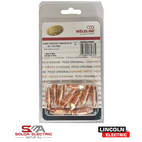 Boquilla corriente - Punta de contacto 1,0mm M8x32 CuCrZr PROMIG