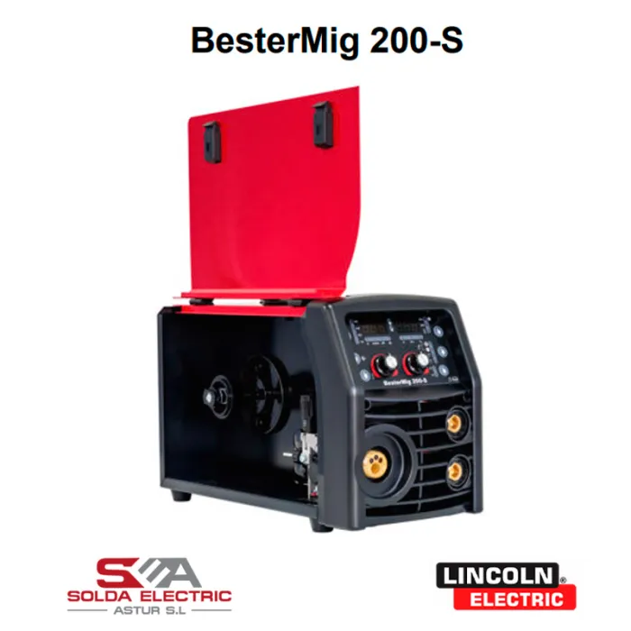 IMAGEN CON PUERTA ABIERTA DEQUIPO SOLDADURA BESTERMIG 200-S MULTIFUNCION LINCOLN ELECTRIC