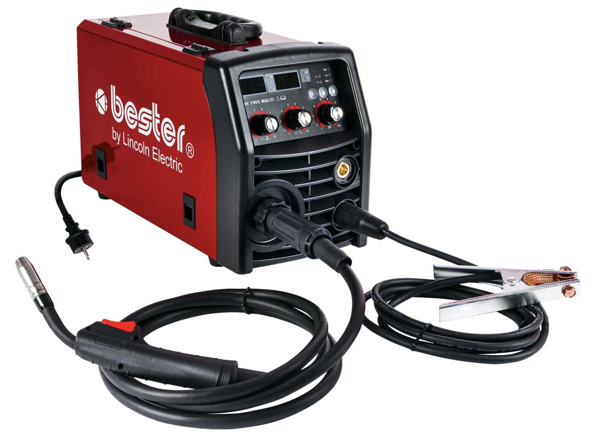 Equipo de soldadura Bester 190 C Multifunción con antorcha y cable pinza masa